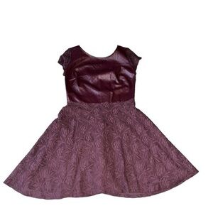 NWT!! Mimi Chica Burgundy Lace and Faux Leather Dress